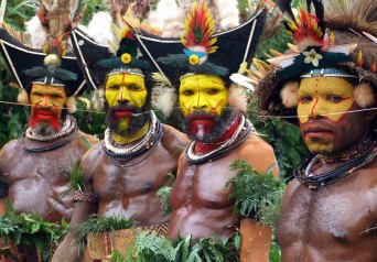 Huli Wigmen of New Guinea